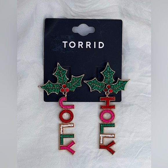 NWT Torrid Holly Jolly mismatch festive holiday Christmas earrings lightweight - Picture 1 of 5